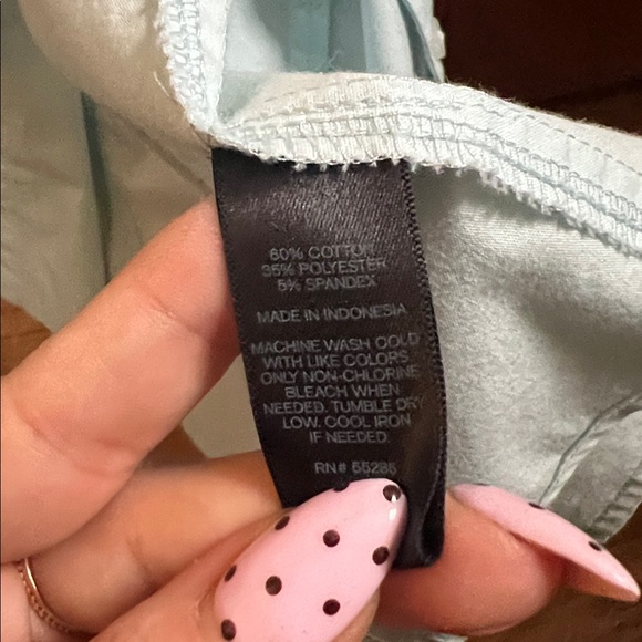 Express Blue Ruffle Blouse - Picture 4 of 5